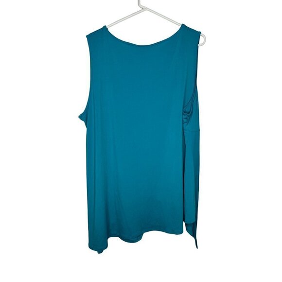 NWT Zim & Zoe Asymmetrical Sleeveless Tunic Teal 26/28 - Picture 4 of 4